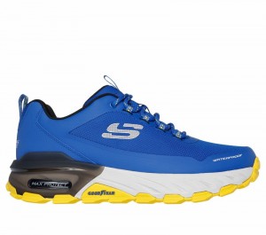 Tenis de Senderismo Skechers Max Protect - Fast Track Hombre Azules Amarillos | 570612WBJ