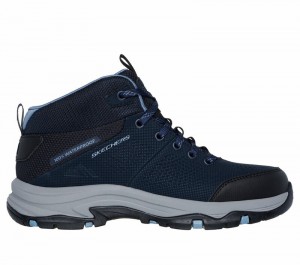Tenis de Senderismo Skechers Relaxed Fit: Trego - Trail Destination Mujer Azul Marino Grises | 237645IZC