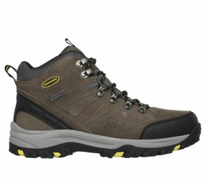 Tenis de Senderismo Skechers Relaxed Fit: Relment - Pelmo Hombre Kaki | 514260XQL