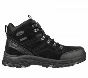Tenis de Senderismo Skechers Relaxed Fit: Relment - Pelmo Hombre Negros | 896325NST