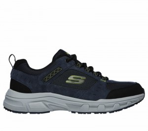 Tenis de Senderismo Skechers Relaxed Fit: Oak Canyon Hombre Azul Marino Verdes Claro | 083579JDL