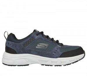 Tenis de Senderismo Skechers Relaxed Fit: Oak Canyon Hombre Azul Marino Negros | 495106MIL