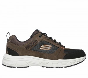 Tenis de Senderismo Skechers Relaxed Fit: Oak Canyon Hombre Chocolate Negros | 720659DWP