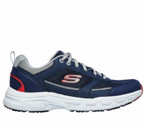Tenis de Senderismo Skechers Relaxed Fit: Oak Canyon - Verketta Hombre Azul Marino Grises | 794502JIV