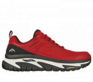 Tenis de Senderismo Skechers Relaxed Fit: Arch Fit Road Walker - Recon Hombre Rojos Negros | 284795UQF