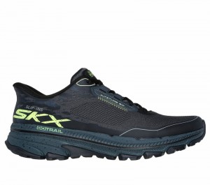 Tenis de Senderismo Skechers Slip-ins: GO RUN Trail Altitude 2.0 - Utmost Tread Hombre Negros Grises | 674189KBA