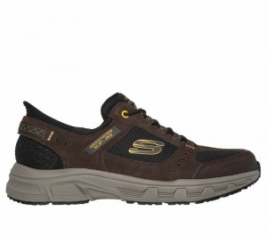 Tenis de Senderismo Skechers Slip-ins RF: Oak Canyon Hombre Marrom Negros | 806194TFO