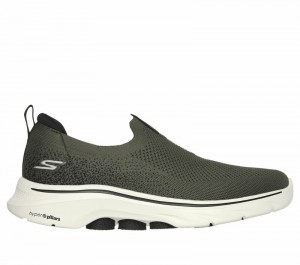 Tenis para Caminar Skechers GO WALK 7 Hombre Verde Oliva Negros | 150298OKH