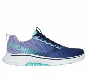 Tenis para Caminar Skechers GO WALK 7 - Hailey Mujer Azul Marino Multicolor | 823164CQJ