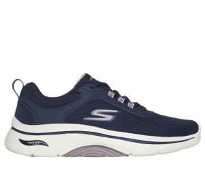 Tenis para Caminar Skechers GO WALK Arch Fit 2.0 - Balin Mujer Azul Marino Lavanda | 450713LNC