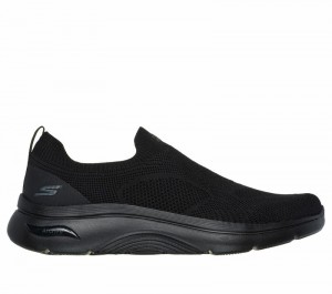Tenis para Caminar Skechers GO WALK Arch Fit 2.0 - Knitted Relief Hombre Negros | 368902ENJ