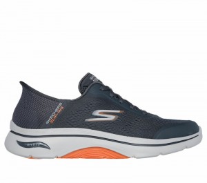 Tenis para Caminar Skechers Slip-ins: Arch Fit 2.0 - Simplicity 2 Hombre Grises Naranjas | 314692XRT