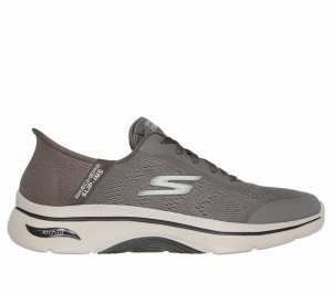 Tenis para Caminar Skechers Slip-ins: Arch Fit 2.0 - Simplicity 2 Hombre Marrom | 259306ZMU