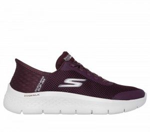 Tenis para Caminar Skechers Slip-ins: GO WALK Flex - Grand Entry Mujer Vino | 468501BWA