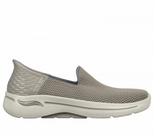 Tenis para Caminar Skechers Slip-ins: GO WALK Arch Fit - Summer Mujer Grises Marrom | 096278VAN