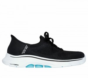 Tenis para Caminar Skechers Slip-ins: GO WALK 7 - Via Mujer Negros Turquesa Claro | 912036DSQ