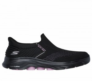 Tenis para Caminar Skechers Slip-ins: GO WALK 7 - Ida Mujer Negros Morados | 496802YUK