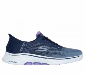 Tenis para Caminar Skechers Slip-ins: GO WALK 7 - Adel Mujer Azul Marino Multicolor | 560213LNQ