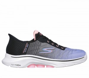 Tenis para Caminar Skechers Slip-ins: GO WALK 7 - Adel Mujer Negros Multicolor | 219536ZFV
