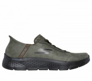 Tenis para Caminar Skechers Slip-ins: GO WALK Flex - Smooth Motion Hombre Verde Oliva | 456721YTD