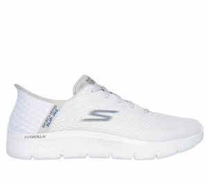 Tenis para Caminar Skechers Slip-ins: GO WALK Flex - New World Hombre Blancos Grises | 547639DRM