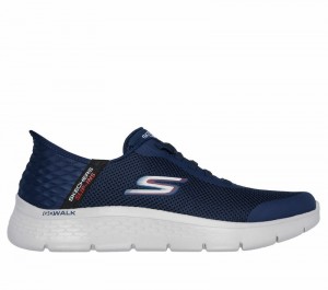 Tenis para Caminar Skechers Slip-ins: GO WALK Flex - Hands Up Hombre Azul Marino | 035941KGO