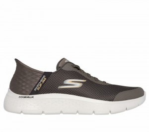 Tenis para Caminar Skechers Slip-ins: GO WALK Flex - Hands Up Hombre Marrom | 602895RTI