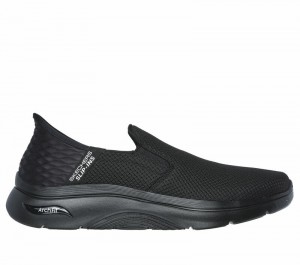 Tenis para Caminar Skechers Slip-ins: GO WALK Arch Fit 2.0 Hombre Negros | 271305TLE