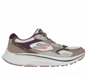 Tenis para Correr Skechers GO RUN Consistent 2.0 - Retro Stride Mujer Beige Morados | 502984AYW