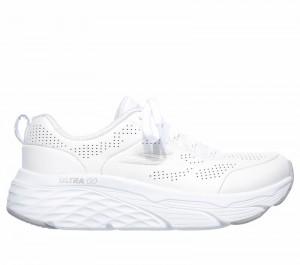 Tenis para Correr Skechers Max Cushioning Elite - Step Up Mujer Blancos Plateados | 425361HRS