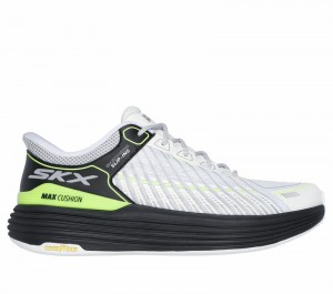 Tenis para Correr Skechers Slip-ins: Max Cushioning Suspension Hombre Blancos Negros | 648319GJB