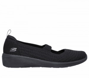 Zapatos Cuña Skechers Arya - Mellow Idea Mujer Negros | 813257BNI
