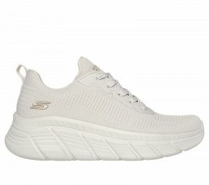 Zapatos Cuña Skechers BOBS Sport B Flex Hi - Flying HI Mujer Blancos | 947680LWG