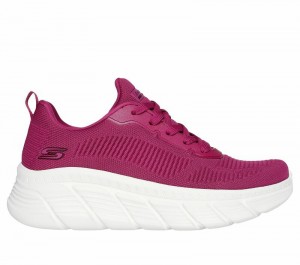 Zapatos Cuña Skechers BOBS Sport B Flex Hi - Flying HI Mujer Fucsia | 961724EJD