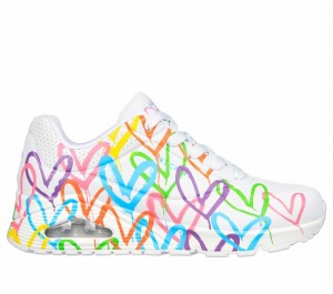 Zapatos Cuña Skechers JGoldcrown: Uno - Highlight Love Mujer Blancos Multicolor | 987241UNZ