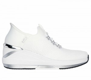 Zapatos Cuña Skechers Slip-ins Mark Nason: The Triple Wedge - Dallis Mujer Blancos | 173026CLW