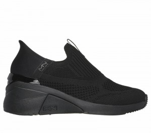 Zapatos Cuña Skechers Slip-ins Mark Nason: A Wedge - Crecent Mujer Negros | 697025OCA