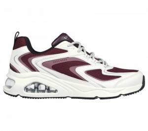 Zapatos Cuña Skechers Tres-Air Uno - Street Fl-Air Mujer Blancos Vino | 283517DJG
