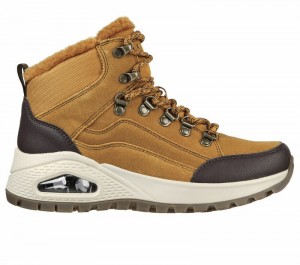 Zapatos Cuña Skechers Uno Rugged - Winter Feels Mujer Marrom | 578231XWU