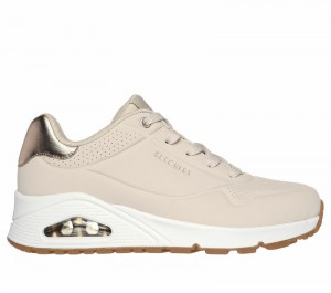 Zapatos Cuña Skechers Uno - Golden Air Mujer Beige | 950176STI