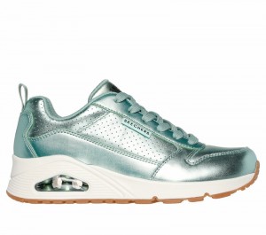 Zapatos Cuña Skechers Uno - Metallixs Mujer Verde Oliva | 504831NZM