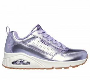 Zapatos Cuña Skechers Uno - Metallixs Mujer Lavanda | 180536DLC