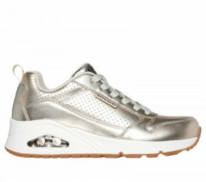 Zapatos Cuña Skechers Uno - Metallixs Mujer Negros | 730519WML