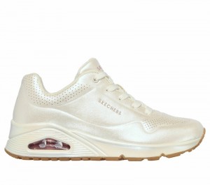 Zapatos Cuña Skechers Uno - Pearl Queen Mujer Blancos | 946371PTF