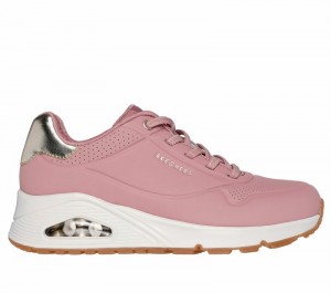 Zapatos Cuña Skechers Uno - Shimmer Away Mujer Rosas | 954206MNA