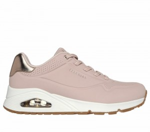 Zapatos Cuña Skechers Uno - Shimmer Away Mujer Rosas | 941736MOL