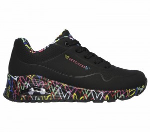 Zapatos Cuña Skechers x JGoldcrown: Uno - Loving Love Mujer Negros | 137605LNR