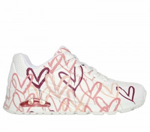 Zapatos Cuña Skechers x JGoldcrown: Uno - Spread the Love Mujer Blancos Coral | 037196POK