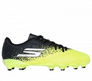 Zapatos De Fútbol Skechers Razor 1.5 Academy FG Hombre Amarillos Negros | 739540TBL