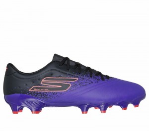 Zapatos De Fútbol Skechers Razor 1.5 Academy FG Hombre Morados | 189245BVN